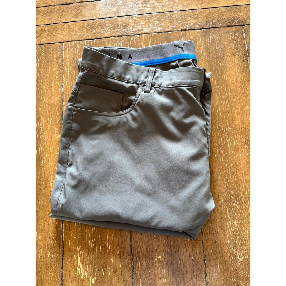 Puma Golf Mens Gray Performance Tech Pants Style 599245-04 Size 34x32
